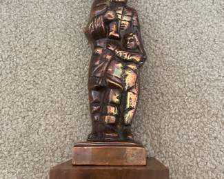 Bonze Firefighter Statue