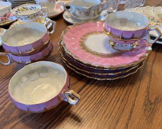 Vintage tea cup snack plate set