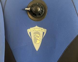 Up close of O’Neil dry suit