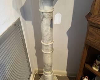 Italian Marble Pedestal with Removable Top