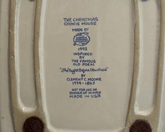 The Christmas Cookie House Louisville Stoneware 1992