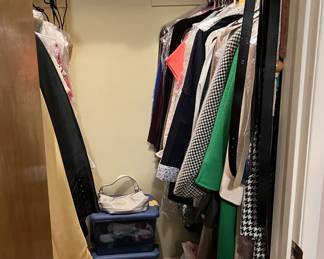 Two walk-in closets are in the home.  This is one of them.
