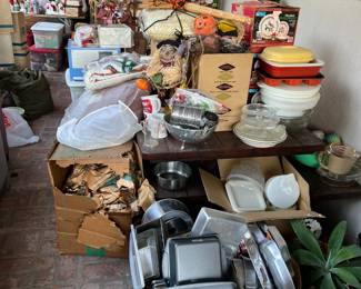 As always, there is a myriad of furnishings from the kitchen that you can sift through.  Remember the end-of-year holidays are coming up.  Perhaps there is a gift in there somewhere....?