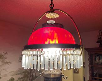 There is a second hanging lamp that matches a similarly-styled table lamp (next picture).  Obviously you'll want both...