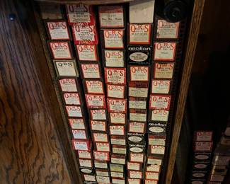 And in case you were wondering, there are lots of QRS player piano rolls, with a few Aeolian and other brands.  Plus, there's this nice wooden case to store them!