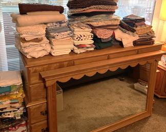 And bedding.  Don't forget the bedding.  Towels, blankets, washcloths, tablecloths, all sorts of things.