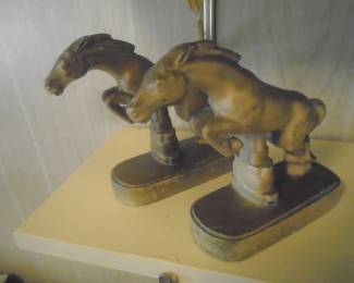brass horse bookends