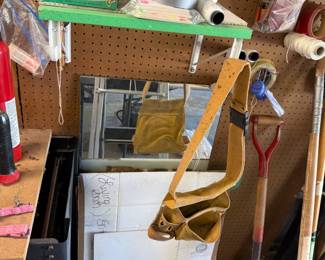 Leather Tool Belt, Cut Glass Mirrors
