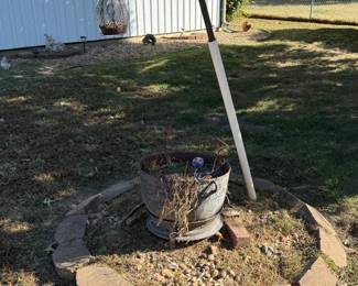 Antique Black Cast Iron Large Kettle