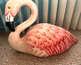 Paper Mache Flamingo