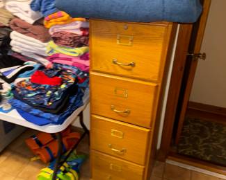 WOOD FILE CABINET 