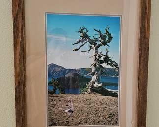 Framed photography of Crater Lake National Park