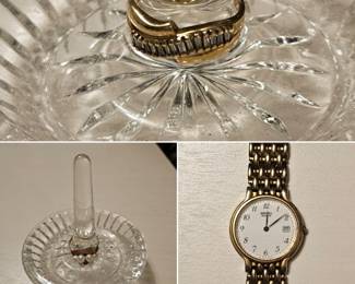 Two ladies rings - Seiko men's watch 