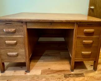 Solid oak vintage desk