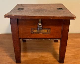 Vintage little lock box w/legs