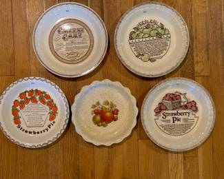 Vintage ceramic pie plates