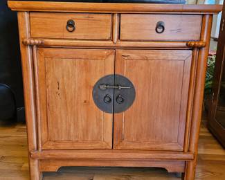 Wood side table or small hutch  - one of two
31 1/2" w x 20" d x 32" h