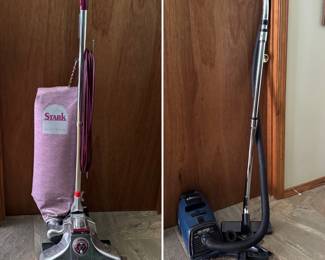 Stark upright and "you pull it around" vacuum cleaners