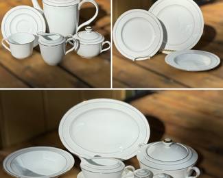 Noritake "White Scapes" large set china