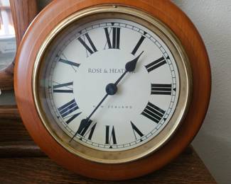 Rose & Heather wall clock