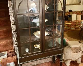 Antique Locking Display Case