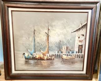 Morgan Signed French Oil Painting