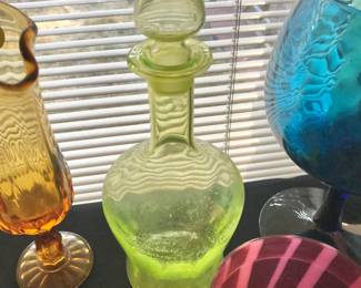 Vintage Glass Uranium Decanter