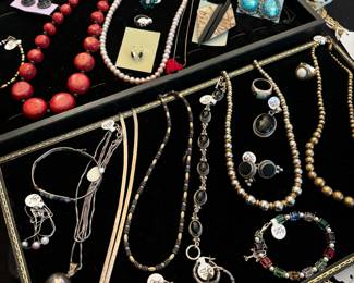Sterling, jewelry, necklaces, rings