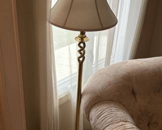 Brass floor lamp