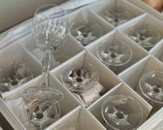 Crystal wine glasses