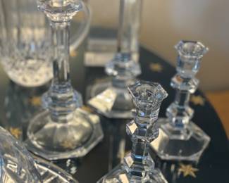 Crystal candlestick holders