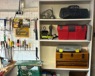 Drill, tools, tool boxes