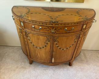 Absolutely stunning inlaid wood cabinet