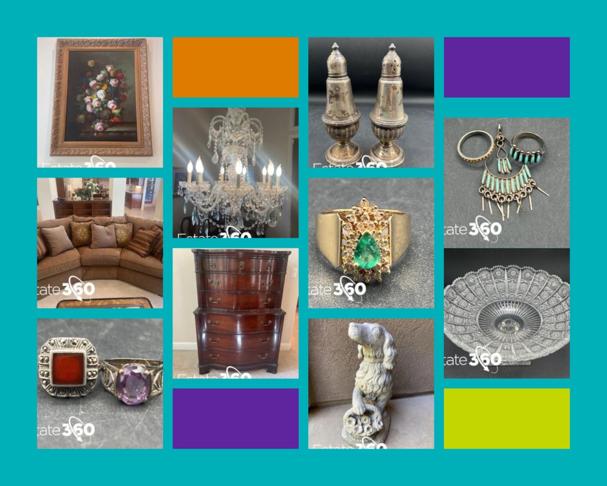 White Brown Clean Grid Interior Design Photo Collage