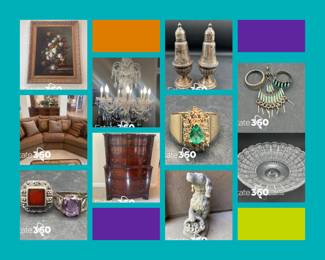 White Brown Clean Grid Interior Design Photo Collage