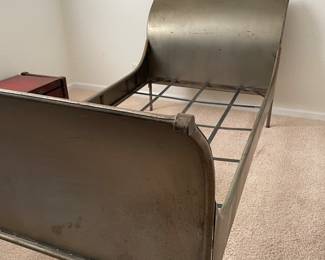 vintage metal twin bed w/mattress