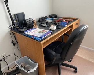 desk, office chair