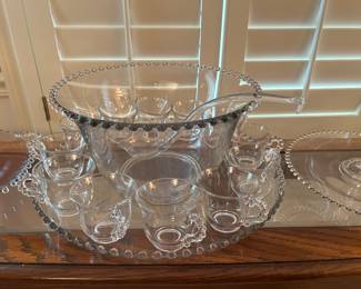 Candlewick Punch Bowl Set