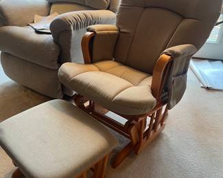 Another Glider with Ottoman
