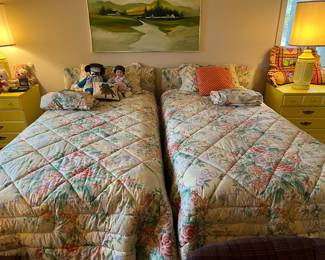 Two Croft Twin Mattress Sets with Headboards