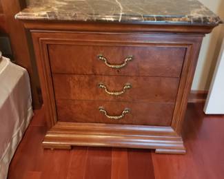 Pair of marble top end tables