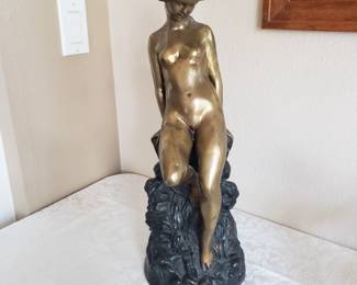 Polished bronze nude