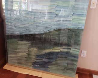 John Richard paper art in acrylic box..MYSTIC RIVER