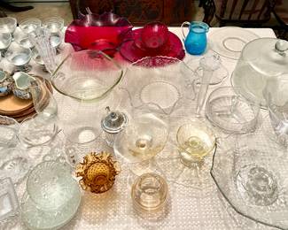 Cut crystal tableware