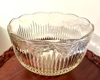 Glass punch bowl