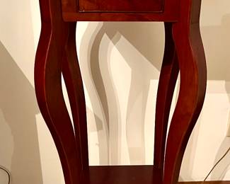 Small side table with shelf and drawer