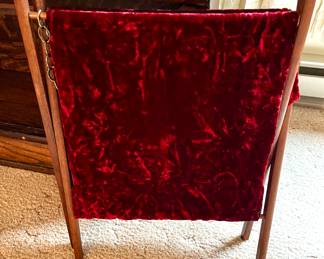 Velvet knitting/sewing bag