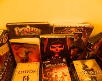 vintage PC books and games