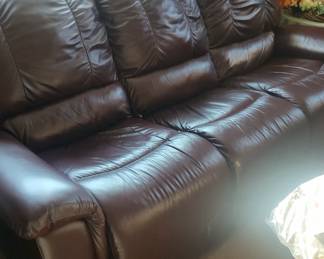 Leather Reclining Lazy Boy Sofa