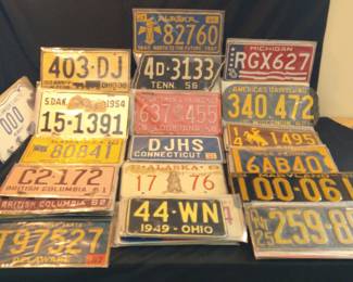  02 Huge Vintage License Plate Collection 